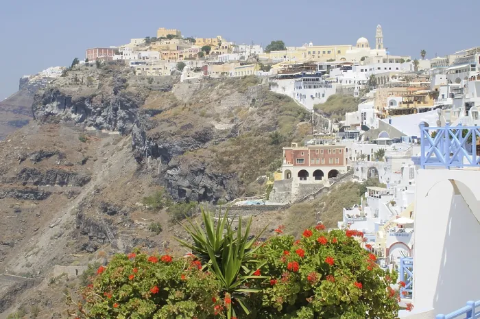 Framed Print : View of Fira, Santorini, Greece Framed Print : View of Fira, Santorini, Greece