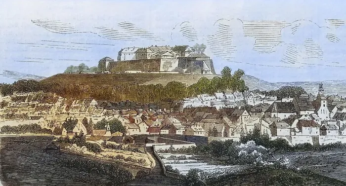 Framed Print : View of fortress Bitsch, October 1870