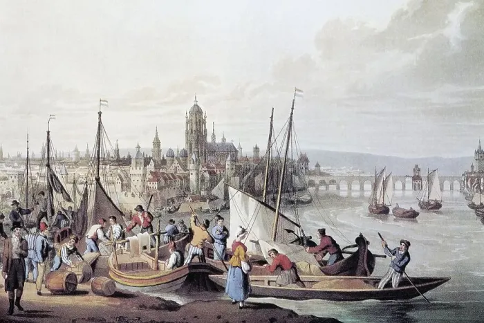 Framed Print : View of Frankfurt am Main, about 1810