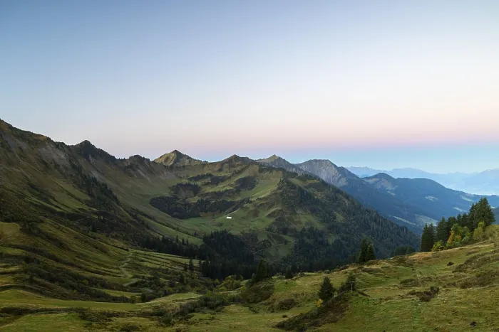 Framed Print : View from the Furkajoch into the Laternser valley