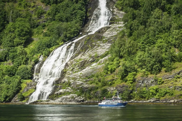 Framed Print : View of the Geirangerfjord in Norway Framed Print : View of the Geirangerfjord in Norway