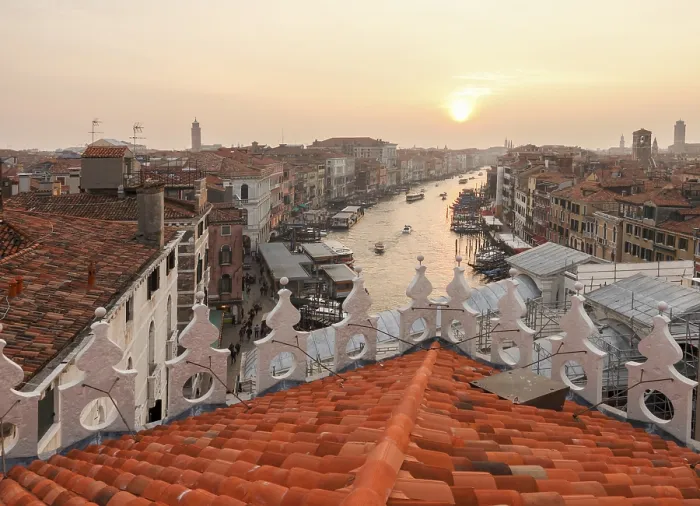 Framed Print : View of the Grand Canal from the Fondaco dei Tedesch in the Rialto district