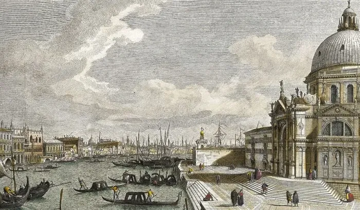 Framed Print : View of the Grand Canal from Santa Maria della Salute