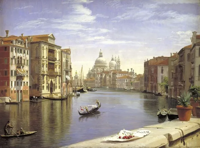 Framed Print : View of the Grand Canal in Venice