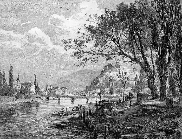 Framed Print : View of Graz and the Burgberg of Graz