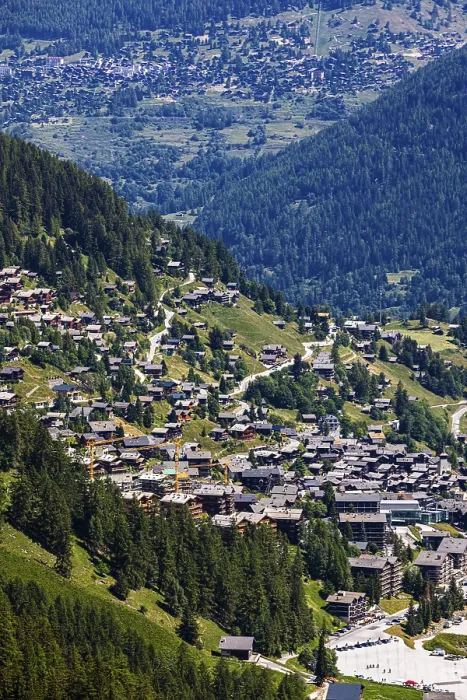 Framed Print : View of Grimentz, Val d'Anniviers