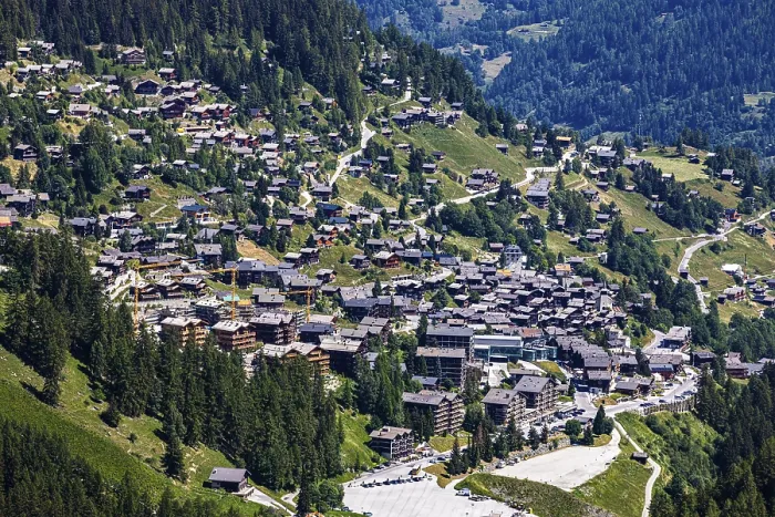 Framed Print : View of Grimentz, Val d'Anniviers