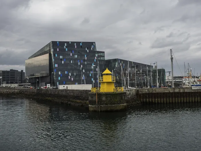 Framed Print : View of the Harpa concert hall from the sea Framed Print : View of the Harpa concert hall from the sea