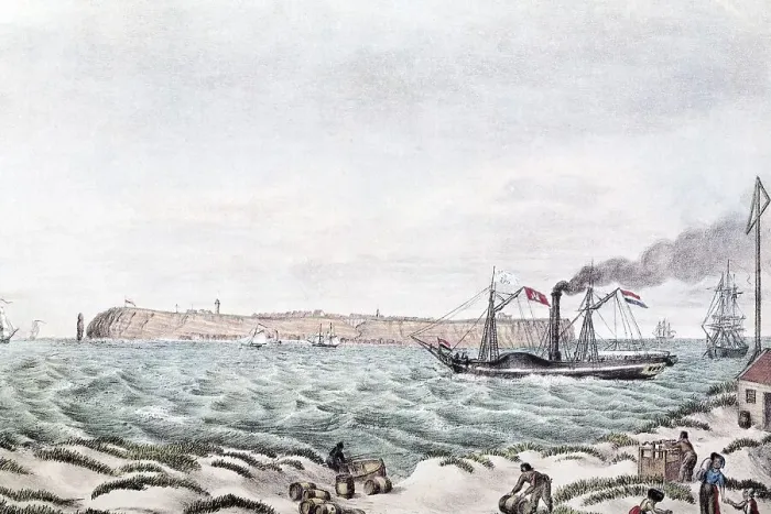 Framed Print : View of Heligoland archipelago as seen from Sandinsel island