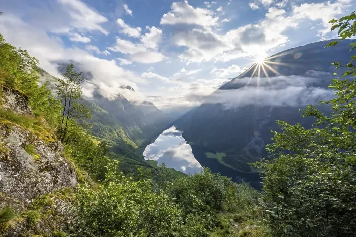 Framed Print : View from the hiking trail Rimstig