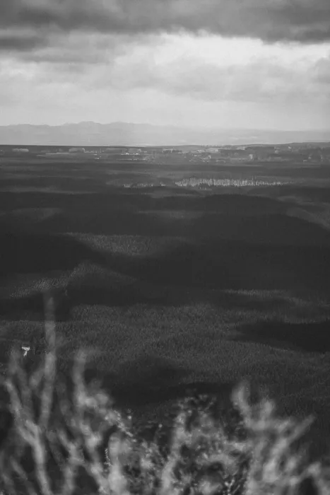 Framed Print : View of hilly landscape from Rainbow Mountain in Rotorua