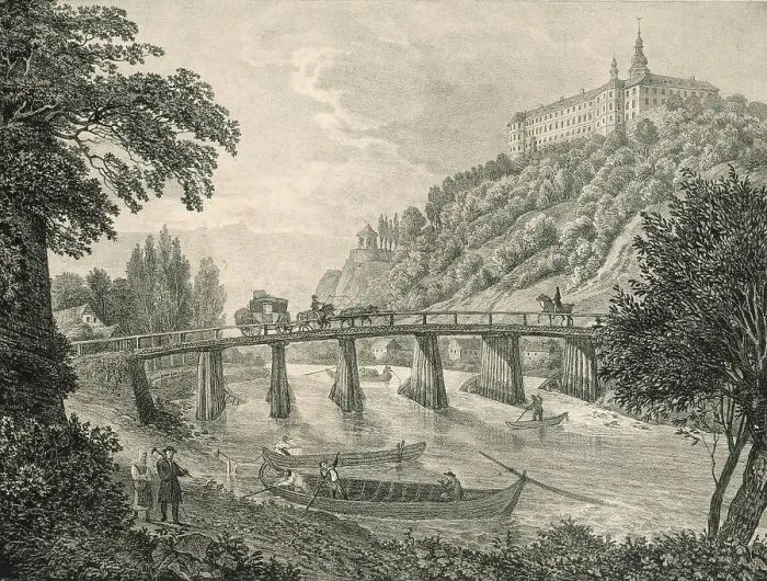 Framed Print : View of Hluboka Castle, Frauenberg Castle in Bohemia