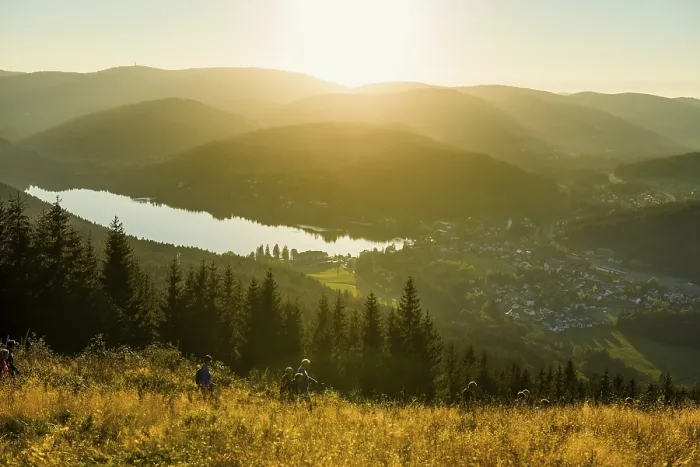 Framed Print : View from Hochfirst to Titisee and Feldberg