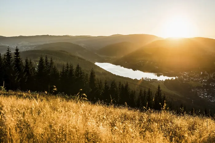 Framed Print : View from Hochfirst to Titisee and Feldberg