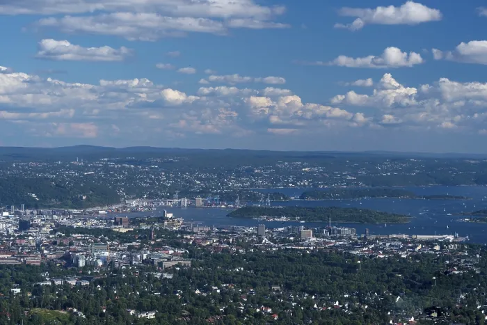 Framed Print : View from Holmenkollen, Oslo, Norway