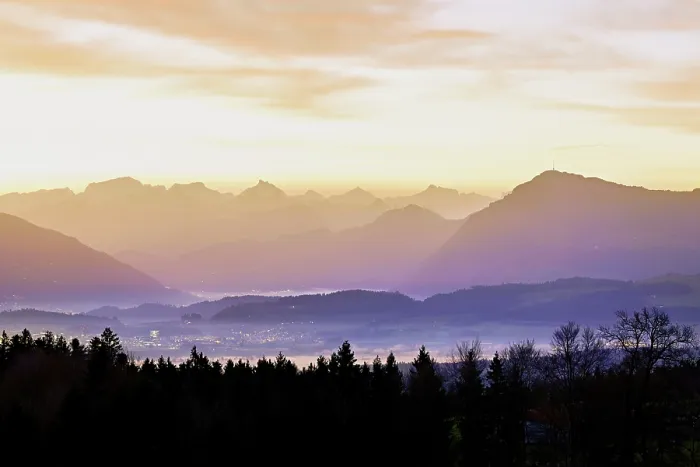 Framed Print : View from Horben of the midlands lying in fog