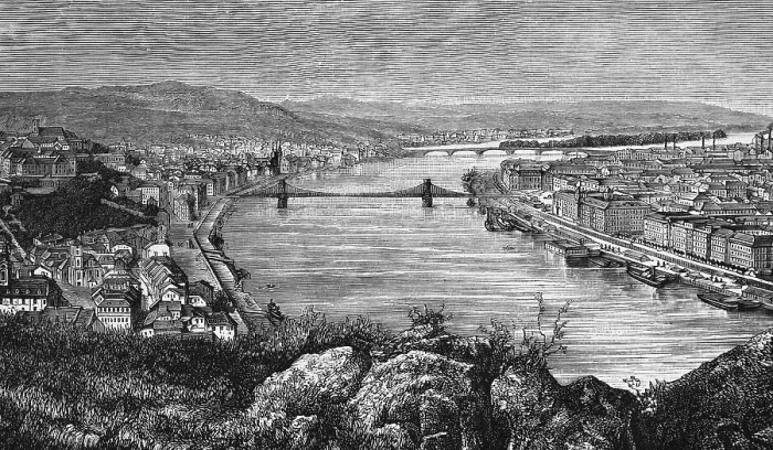 Framed Print : View from above of the Hungarian capital Budapest on the Danube, Danube bridge, river bank with promenade, mountain landscape, geography, Eastern Europe, Hungary, historical illustration 1888, Europe Framed Print : View from above of the Hungarian capital Budapest on the Danube, Danube bridge, river bank with promenade, mountain landscape, geography, Eastern Europe, Hungary, historical illustration 1888, Europe