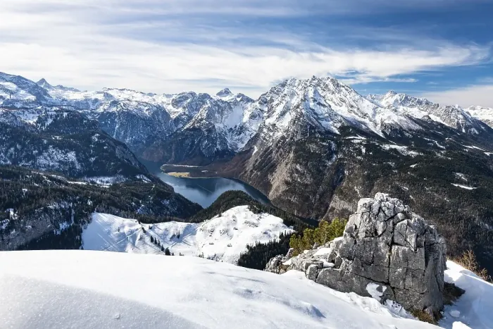 Framed Print : View from Jenner to Koenigssee and Watzmann