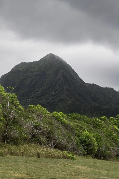Framed Print : View of the kahana valley mountain state park under the clouds Framed Print : View of the kahana valley mountain state park under the clouds