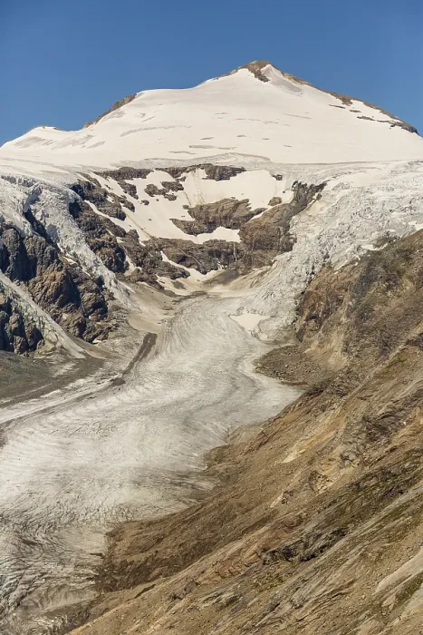 Framed Print : View from the Kaiser Franz-Josef Hoehe on the Grossglockner High Alpine Road to the Pasterze glacier