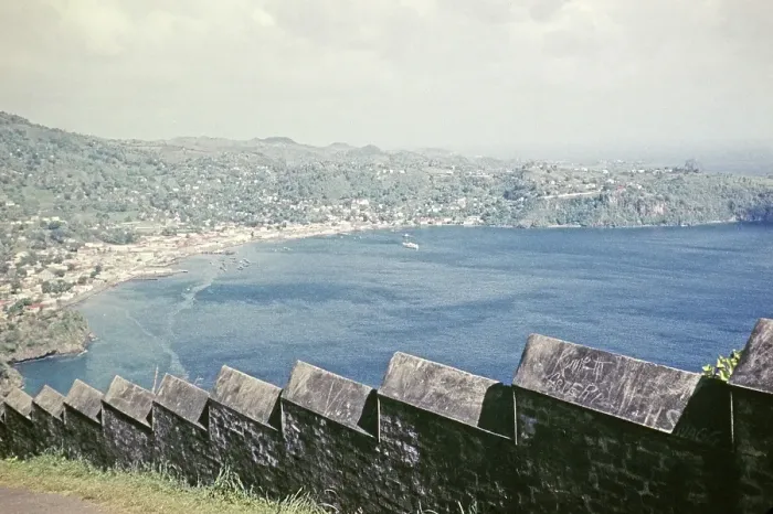 Framed Print : View of Kingstown from Fort Charlotte, St Vincent, Windward Islands, West Indies, 1962