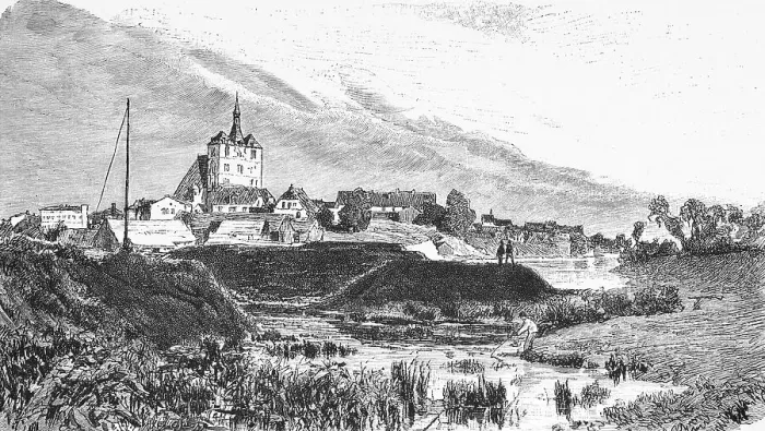 Framed Print : View of Kolberg or KoNobrzeg, Poland