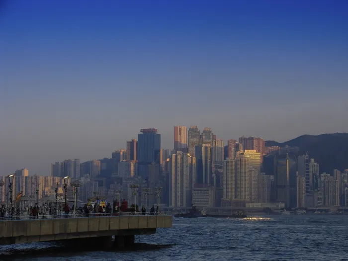Framed Print : View from Kowloon to Hongkong Island