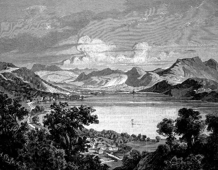 Framed Print : View of Lake Caldonazzo, Lago di Caldonazzo