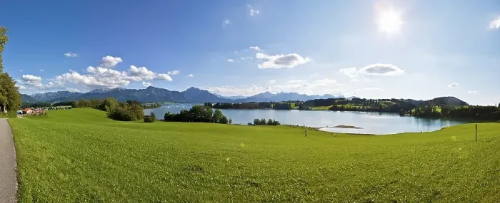 Framed Print : View over Lake Forggensee, Upper Bavaria