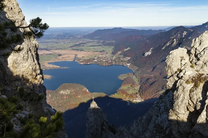 Framed Print : View of Lake Kochel from Herzogstand