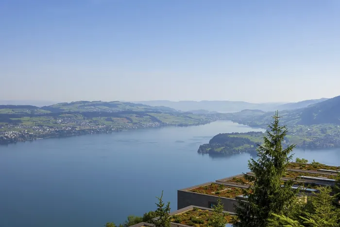 Framed Print : View over Lake Lucerne and Mountain in Burgenstock Framed Print : View over Lake Lucerne and Mountain in Burgenstock