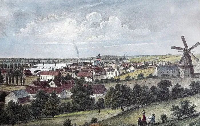 Framed Print : View of Landsberg on the Warta river
