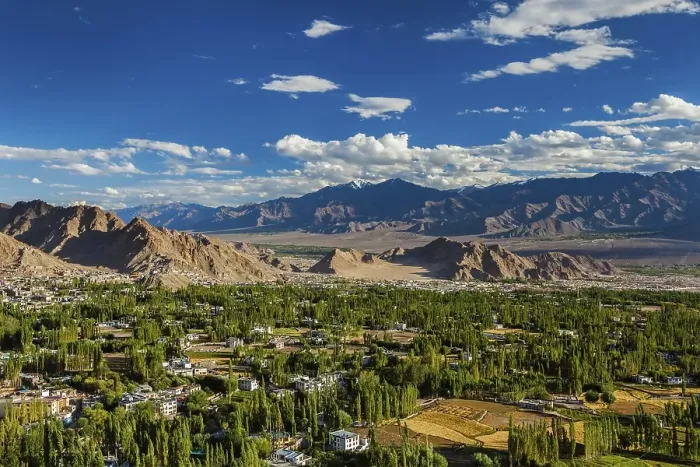 Framed Print : View of Leh from above from Shanti Stupa on sunset Framed Print : View of Leh from above from Shanti Stupa on sunset
