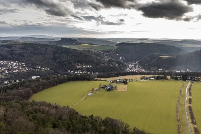 Framed Print : View from the Lilienstein 1