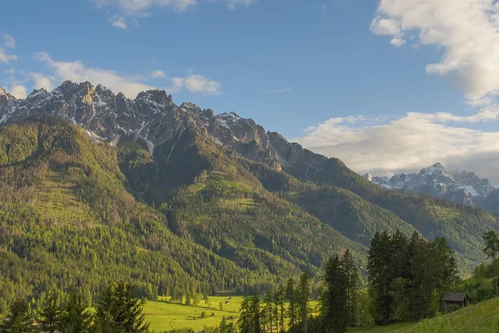 Framed Print : View of part of the local mountains of Innichen