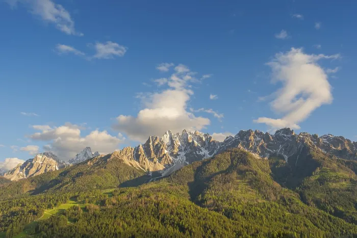Framed Print : View of the local mountains of San Candido Framed Print : View of the local mountains of San Candido