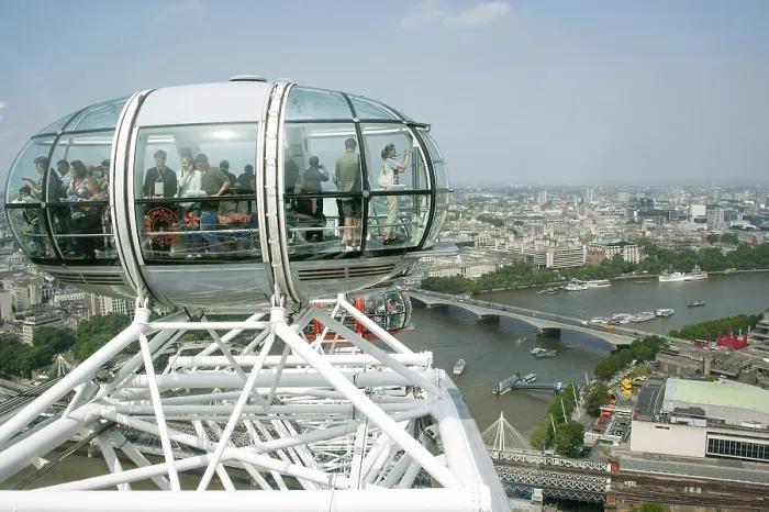 Framed Print : View from the London Eye on London and the River Thames
