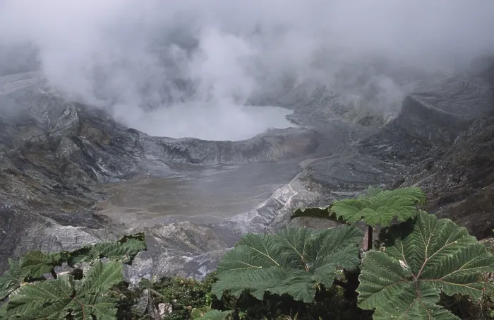 Framed Print : View of the main crater of the volcano Poas