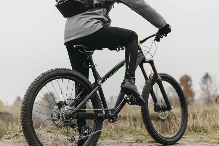 Framed Print : Front view man riding bike