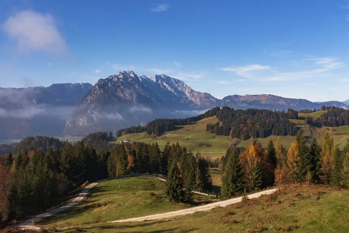 Framed Print : View from the Moosegg high plateau to the Hoher Goell