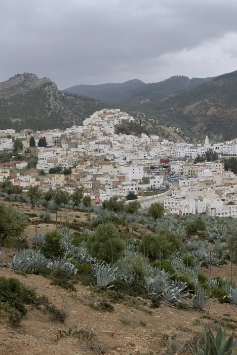 Framed Print : View of Moulay Idris, one of the holy cities of Islam