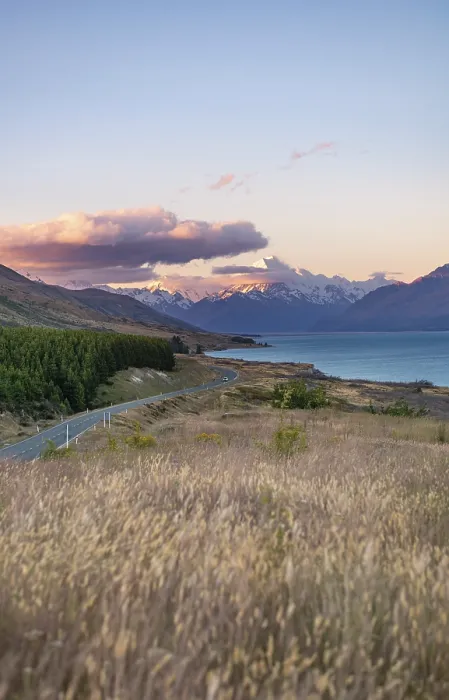 Framed Print : View of Mount Cook at sunset, Lake Pukaki