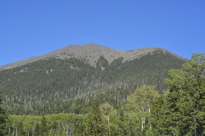 Framed Print : The view of Mount Humphreys and its Agassiz Peak