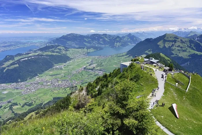 Framed Print : View of the mountain station of the Stanserhorn Framed Print : View of the mountain station of the Stanserhorn