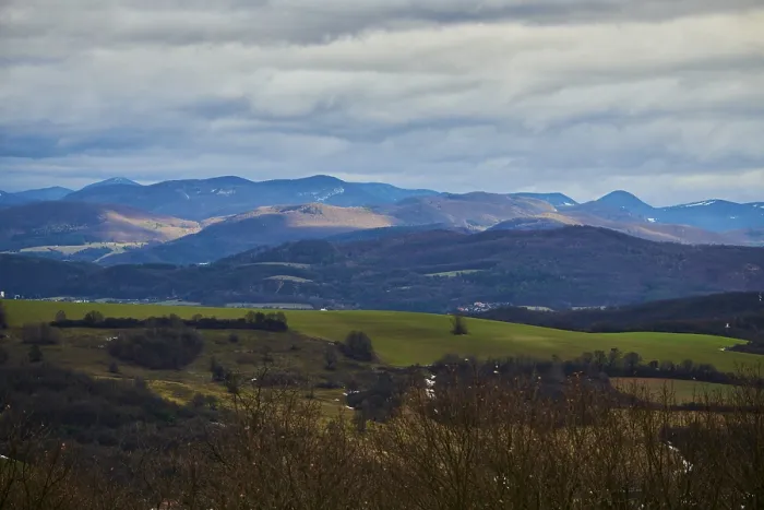 Framed Print : View over the mountains and hills in Winter Framed Print : View over the mountains and hills in Winter