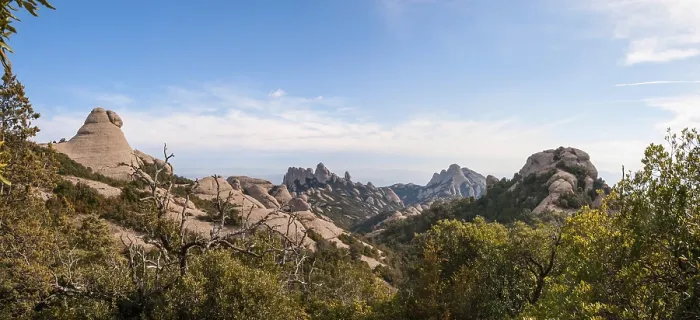 Framed Print : View of mountains of Montserrat panorama Framed Print : View of mountains of Montserrat panorama