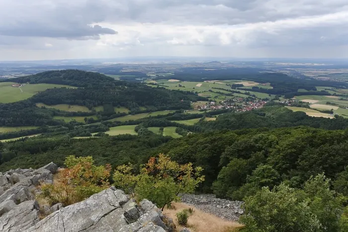 Framed Print : View from Mt. Milseburg towards Kleinsassen
