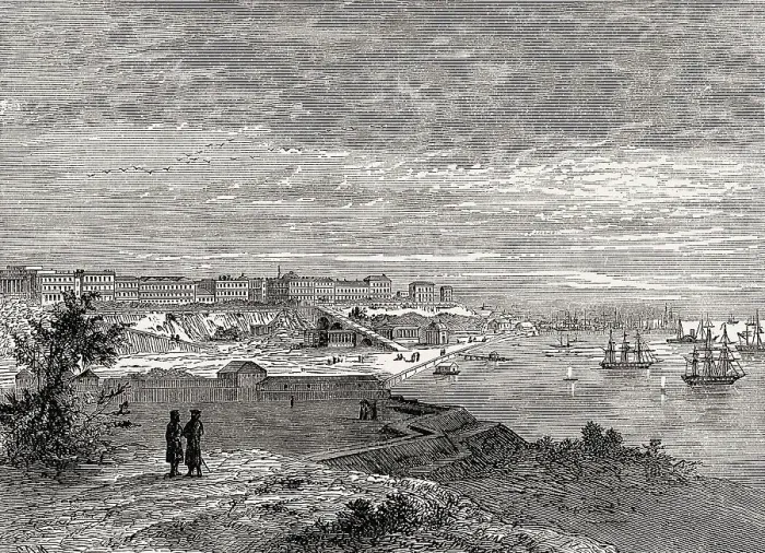 Framed Print : View of Odesa City, Ukraine, c. 1850, Europe