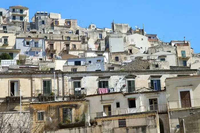 Framed Print : View at the old town of Modica Italy