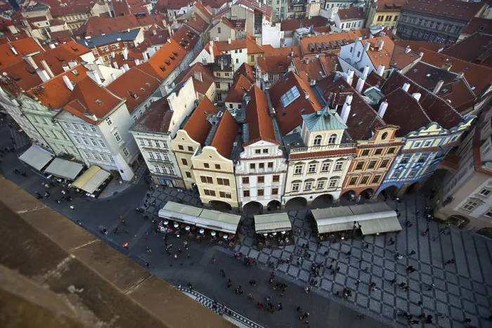 Framed Print : View from The Old Town Square on roofs of Prague City Framed Print : View from The Old Town Square on roofs of Prague City